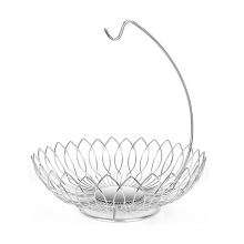 Modern Fashion Classic Countertop Fruit Storage Basket Metal Wire Hanging Fruit Basket With Banana Stand